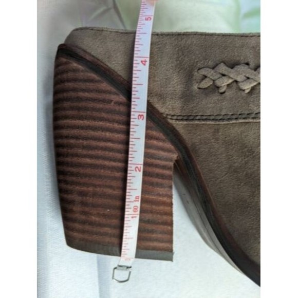 NEW Sam Edelman Alison Western Mule Desert Olive Heel Women size 9 Leather Boot - Picture 6 of 16